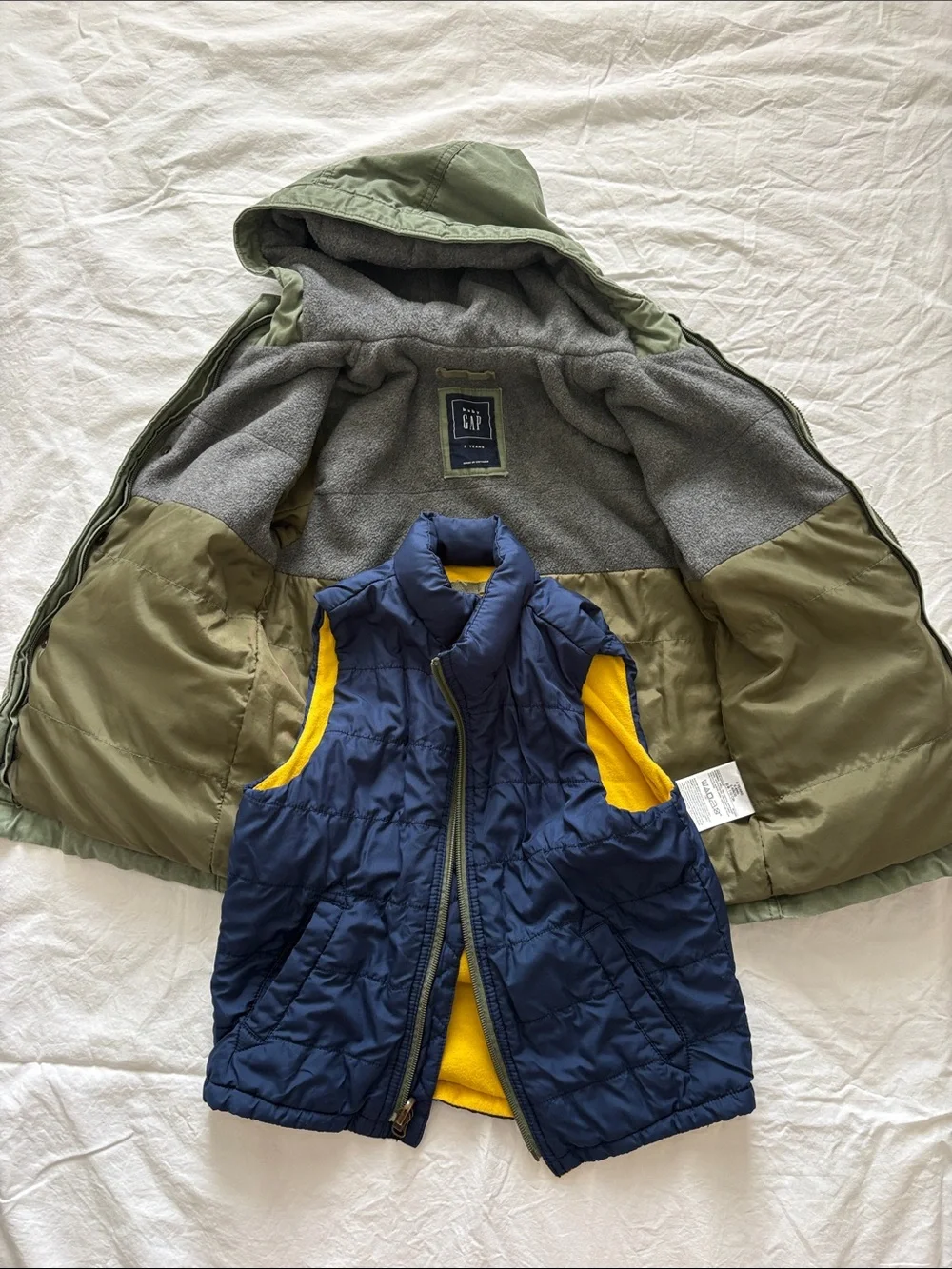 Baby GAP Olive Green Hooded Kids Field Jacket